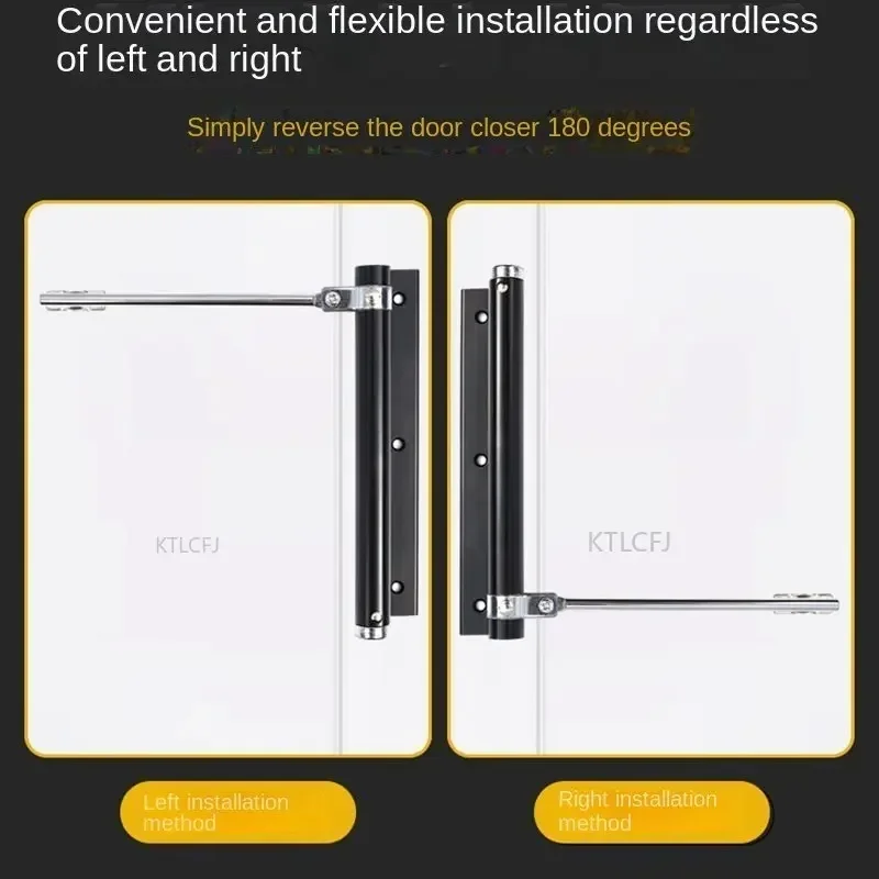 Simple Door Closer Aluminum Plastic Door Small Closer Engineering Dormitory Springback Automatic er Spring