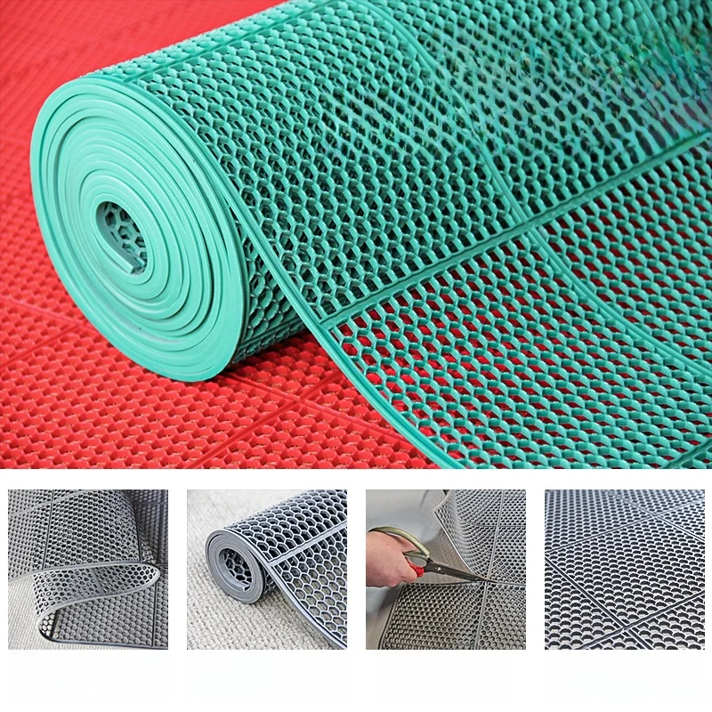Tapete Antiderrapante para Banheiro e Cozinha Uso Comercial Tapete de Plástico com Design Oco à Prova d'Água Fácil de Limpar ...