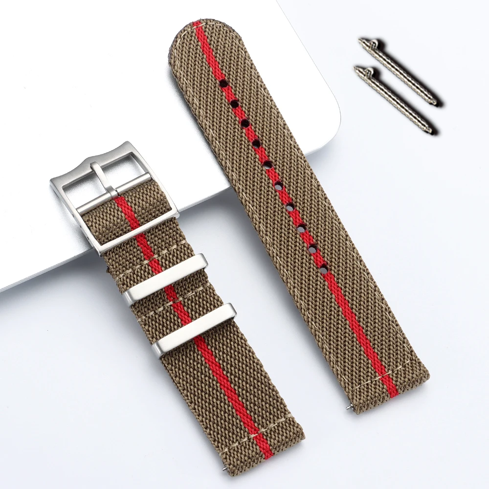 Versatile Quick Release Nylon Sailcloth Watch Strap - Canvas Fabric Bracelet (20mm, 22mm)