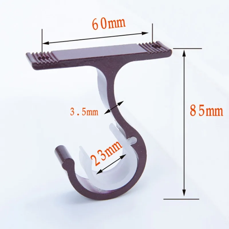 Description Picture 4 of itemCurtain Rods Bracket Hanger Hook Rod Support Clamp Crossbar Fixing Clip Wall Hooks Organizer Rails Rack Home Storage