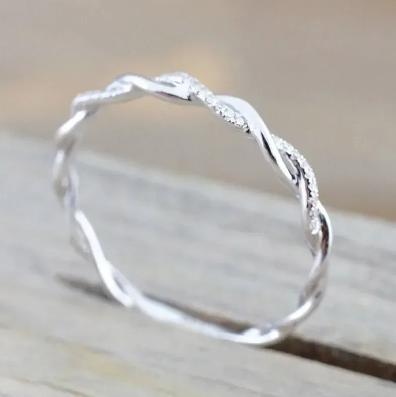 Ins Tide Adjustable Stainless Steel Rings For Women Simple Temperament Engagement Wedding Rings Fashion Jewelry 4