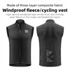 ROCKBROS Cycling Vest Windproof Winter Autumn Fleece Warm Bike Vest for Outdoor Sports MTB Road Thermal Bicycle Tops Waistcoat﻿ 3
