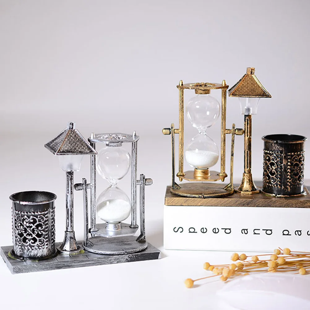 Sand Timer Liquid Hourglass Timer Colored Hourglass Desktop Decor Hourglass Sand Pen Holder Lamp Quicksand Street Lamp Pen Holder Night Light Quicksand Street Ornament Timer sand timer liquid hourglass timer colored hourglass