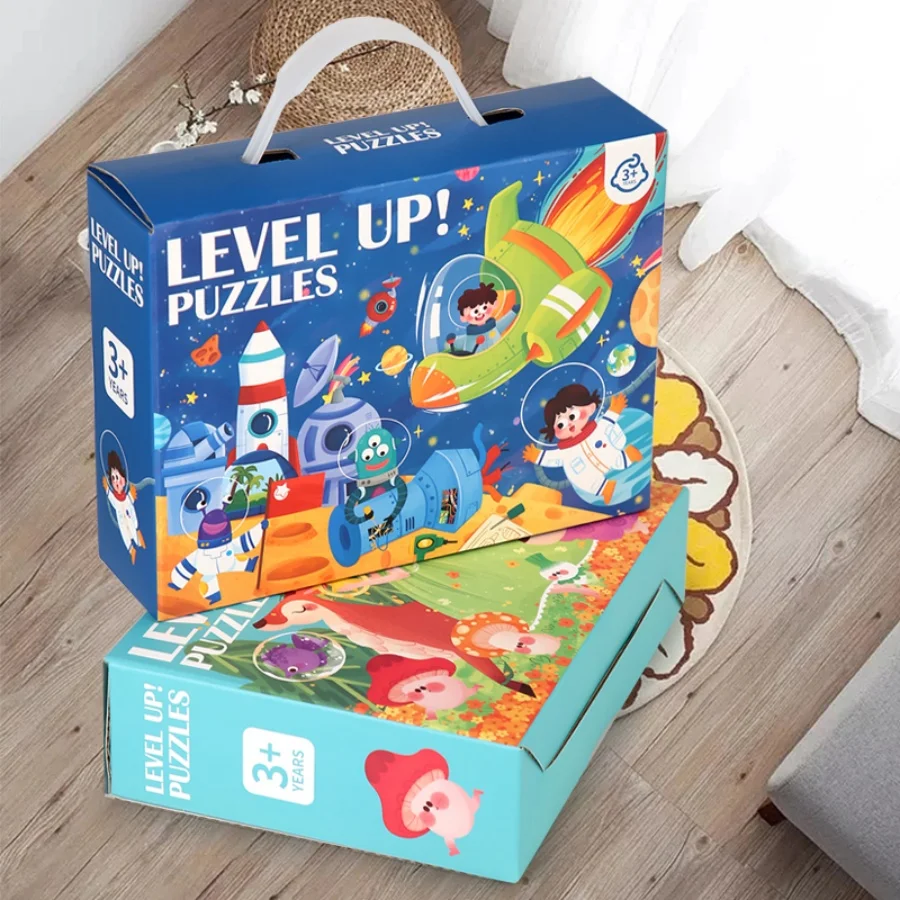 60-Piece Custom Montessori Kids Cartoon Puzzle Creative Toy Set