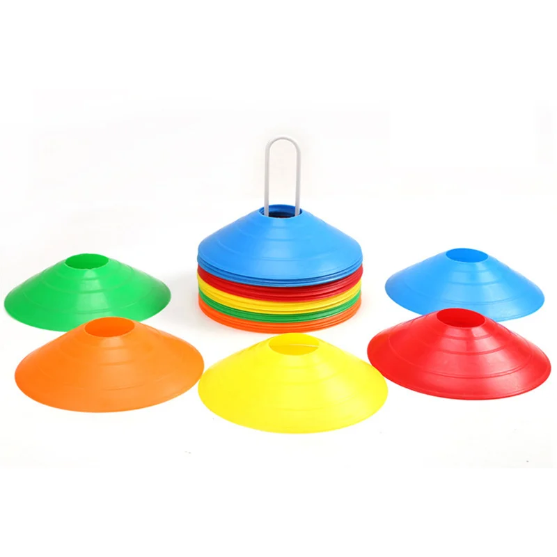 Nuovo 1PC Disc Cone Set Multi Sport Training Space Cones con supporto in plastica per calcio Football Ball Game Disc 5 colori