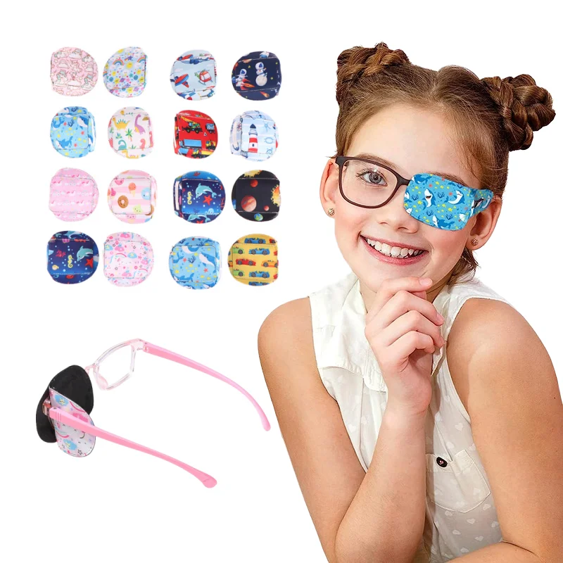 Description Picture 2 of item4/8Pcs Cute Kids Strabismus Treatment Vision Care Children Health Care Kids Child Occlusion Medical Lazy Eye Patch Eyeshade