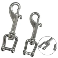 Marine 316 Stainless Steel Swivel Shackle Eye Bolt Snap Hook Scuba Diving Clip Swivel Snap Hook Metal Heavy Duty 1