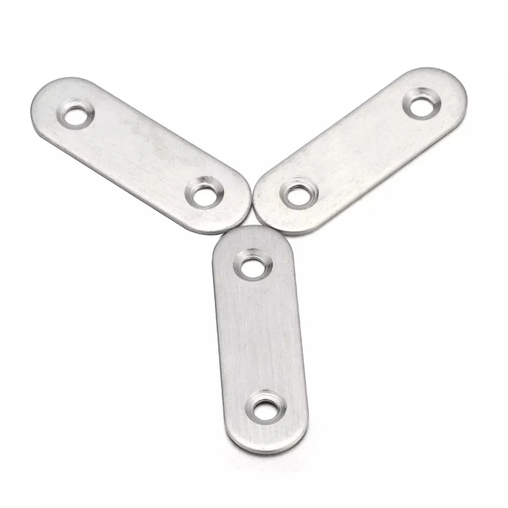 Brand New Straight Brackets Corner Brackets Sturdy Tarnishing Stainless Steel 2 Holes Corrosions Easy To Install