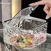 Hair Accessories Organizer Acrylic Storage Box Clear Hair Tie Organizer for Headband Laundry Pods Container Desktop Storage Box 4