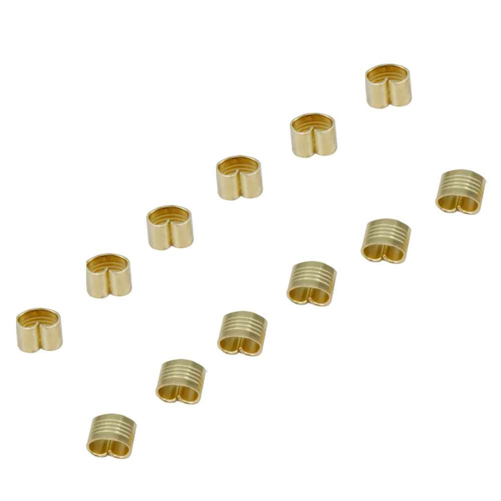 12pcs Copper buckle wire Cable Connector,lightweight Compact Terminal Accessory Fit for Open Timing Rubber Belt 3D Printer Parts