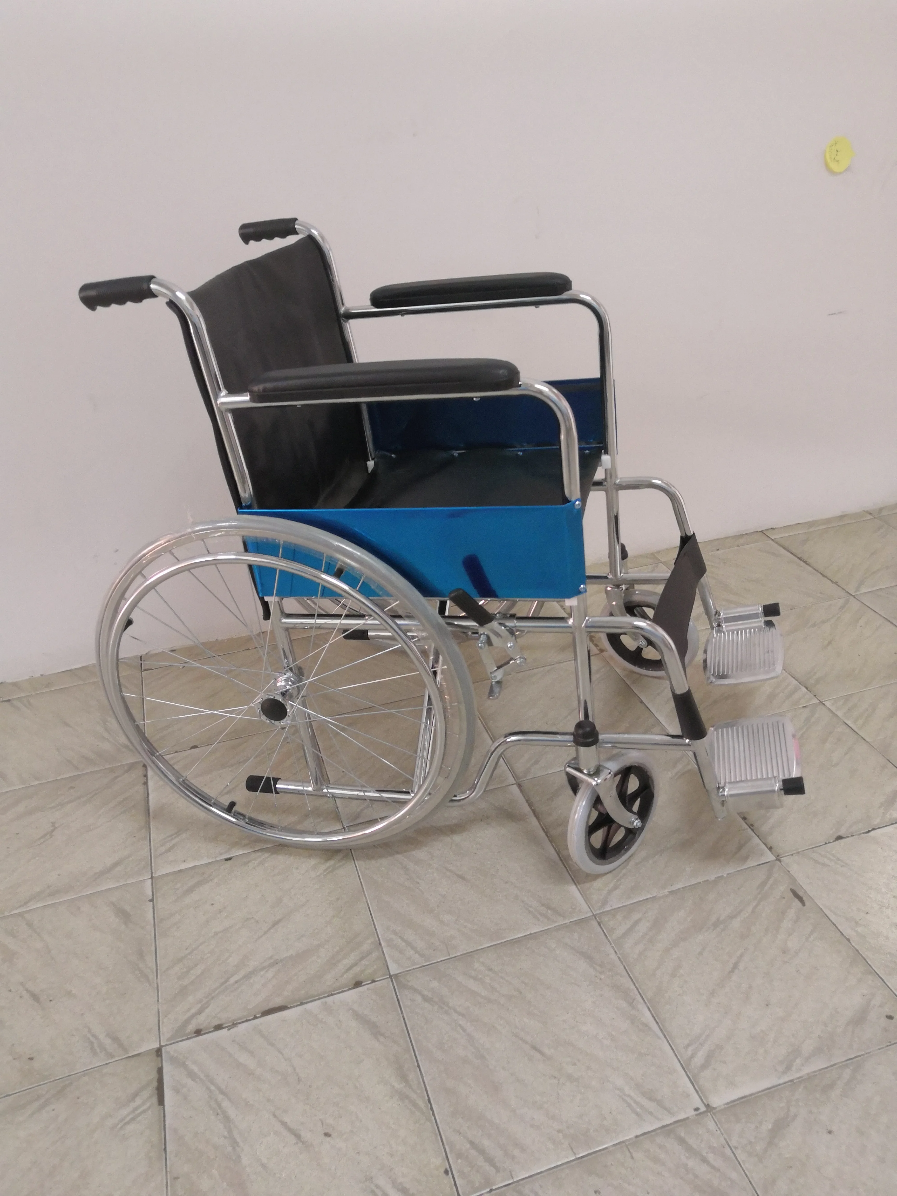 Competitive price Wheelchair Steel manual folding electroplate power wheelchair 5