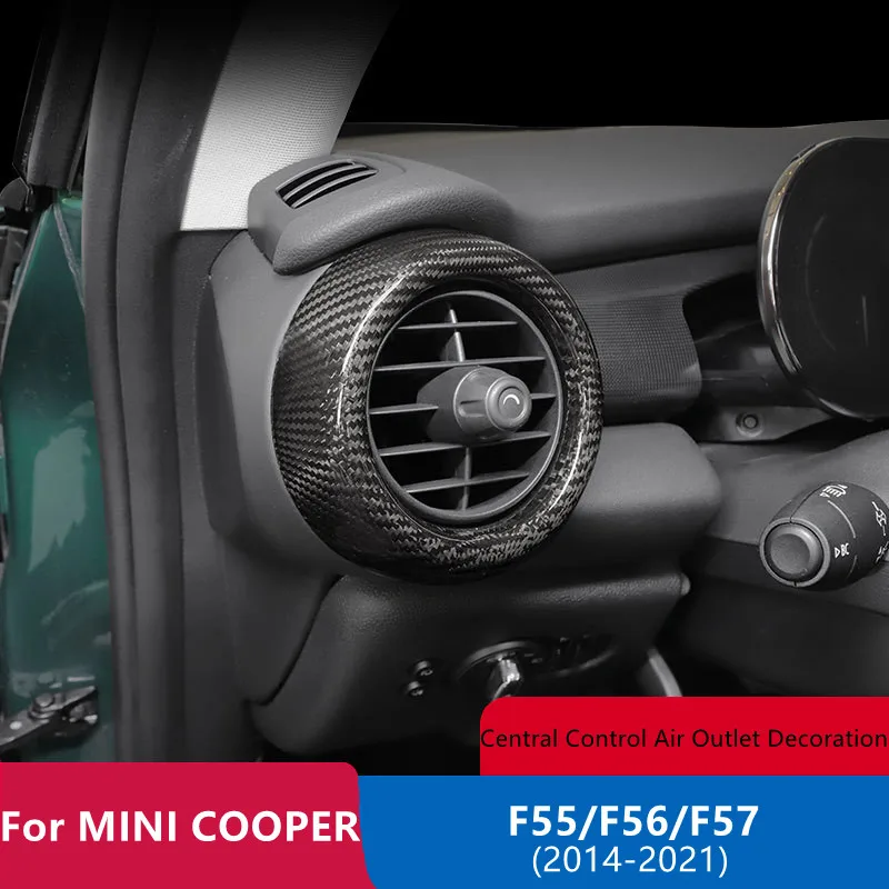 

Отделка для автомобильного выпускного отверстия для MINI Cooper F55 F56 F57, отделка из натурального углеродного волокна для вентиляционных отверстий в салоне кондиционера, декоративные аксессуары