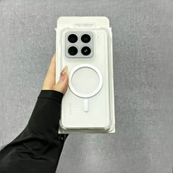 Magsafe Magnetic Silicone Shockproof Phone Case - Soft TPU, Clear, Wireless Charging Compatible for Xiaomi 17T Pro (White)