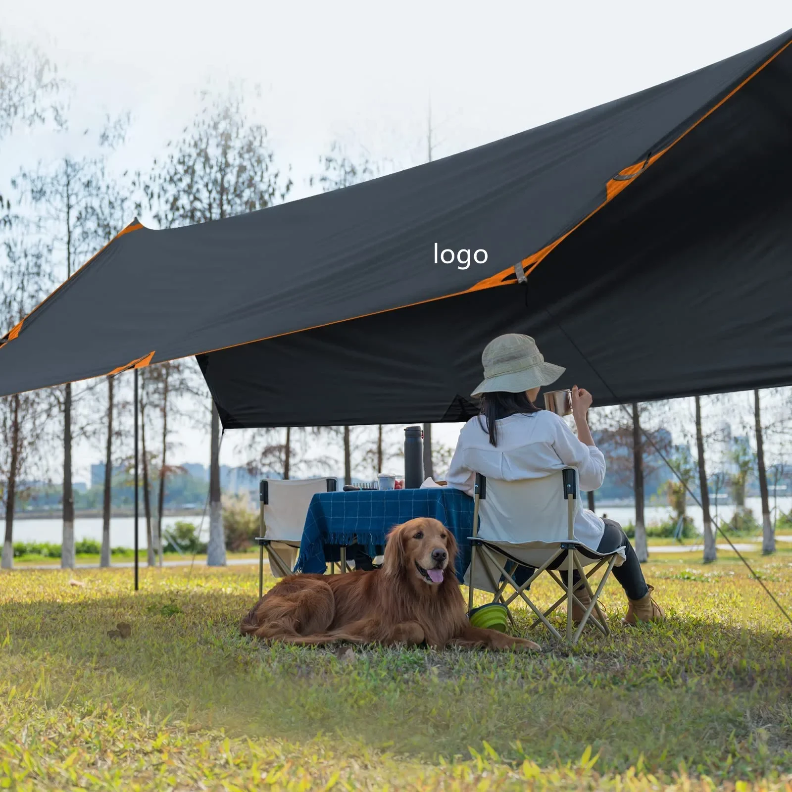 Tenda Pop-Up A Baldacchino Per Impieghi Gravosi Di Alta Qualità Impermeabile All'Aperto Pieghevole Extra Large Amaca Da Campeggio Rain Fly Tarp 210T