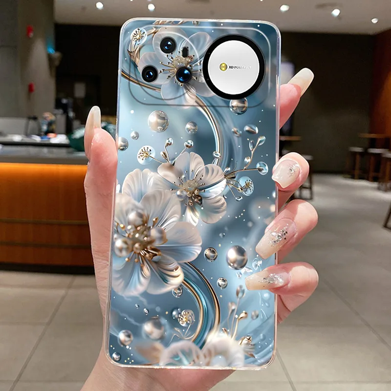 Clear Luxury Fashion Butterfly Flowers Soft TPU Phone Case