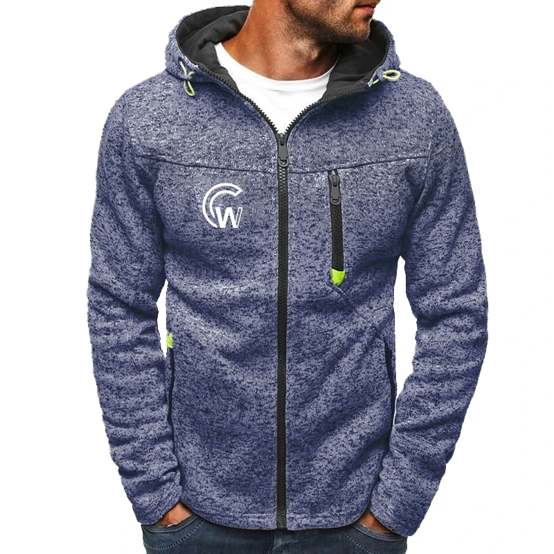 Fashion Men Fried Dough Twists Sweater Hoodie Printed Hoodie Sports Coat Autumn Winter Zipper Jacket