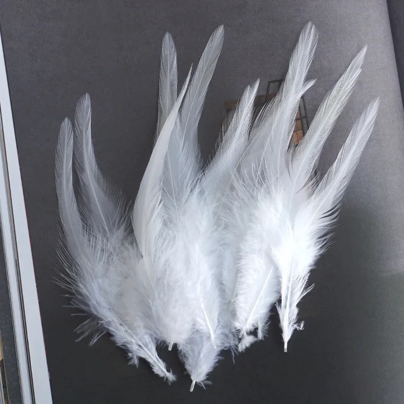 50pcs 4-6inches 8-15CM White Pink Natural Pheasant Feathers Rooster Plumas Feather Diy Jewelry Making Wedding Party Decoration pheasant feathers rooster feathers craft feathers natural feathers