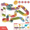 Baby Bath Toys DIY Paddle Water Track Slide Ball Bathroom Bathtub Shower Toy Children paddle Toy Early Puzzle Educational Toy 4
