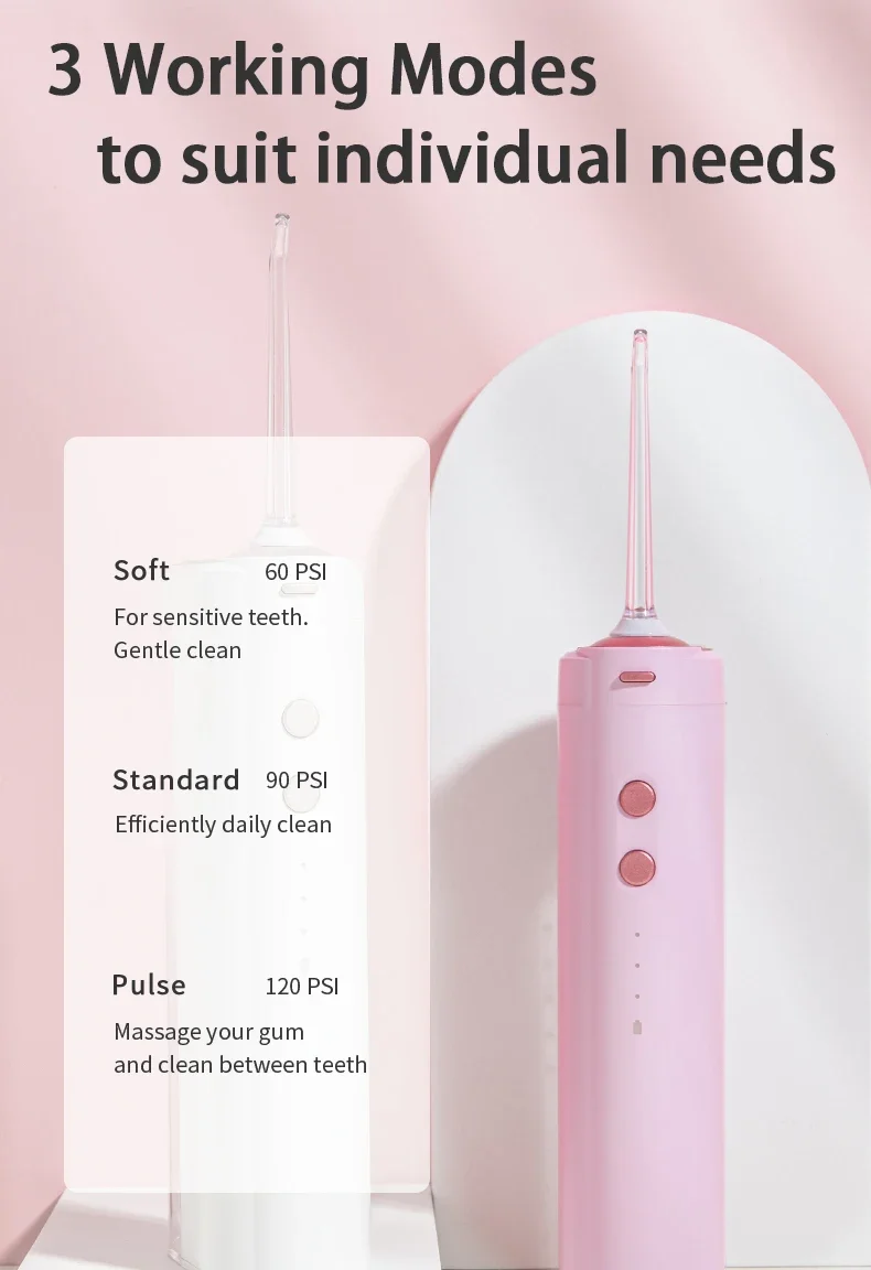 Description Picture 5 of itemCordless Wireless Best Portable Waterproof  Water Flosser Oral Irrigator For Teeth Cleaning