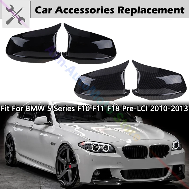Rhyming espelho retrovisor tampa espelho lateral m desempenho acessórios do carro apto para bmw série 5 f10 f11 f18 pre-lci 2010-2013