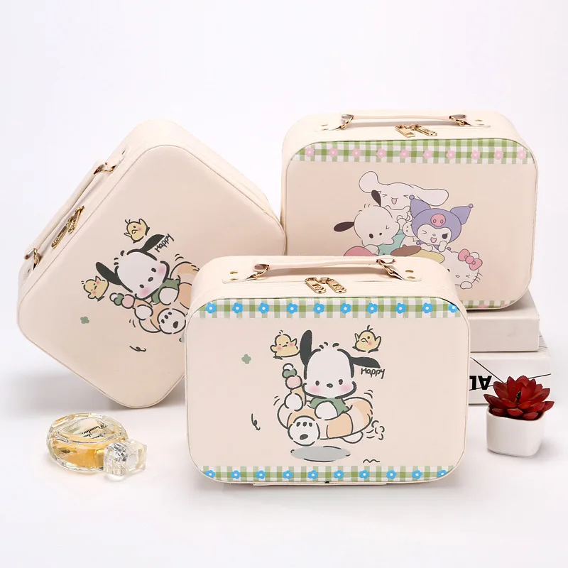 

New Girls Large Storage Cosmetic Case Travel Storage Box Portable Portable Cute Cartoon Student Stationery Bag Birthday Gift