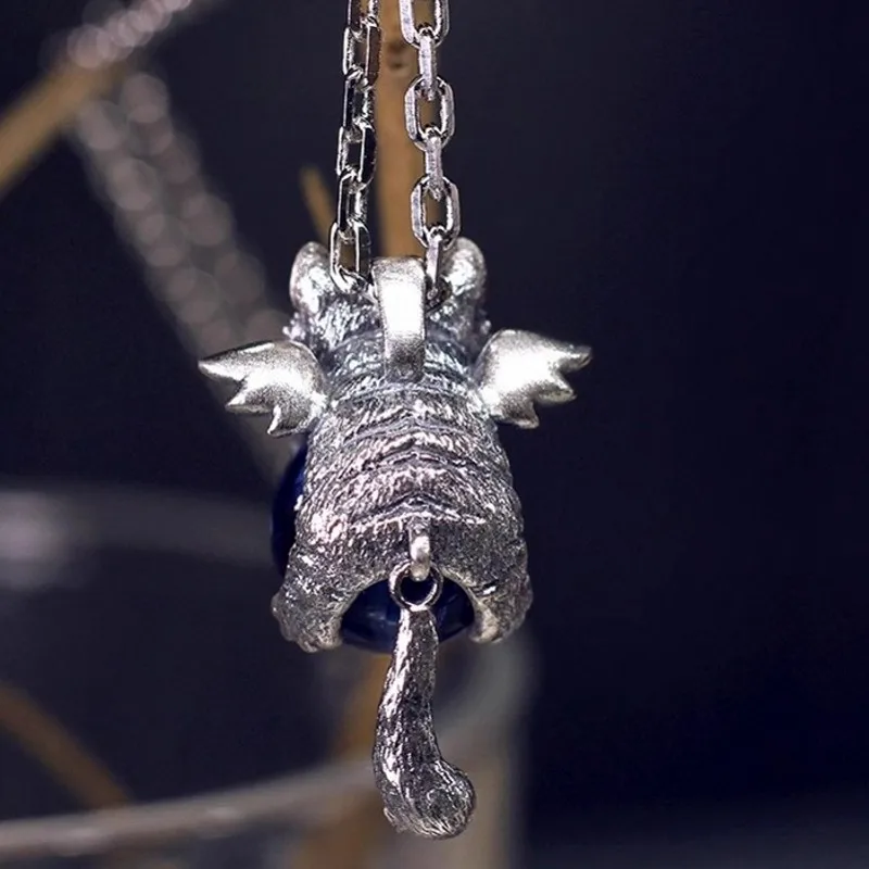 BOCAI New Original Design S925 Silver Flying Tiger Pendant for Men