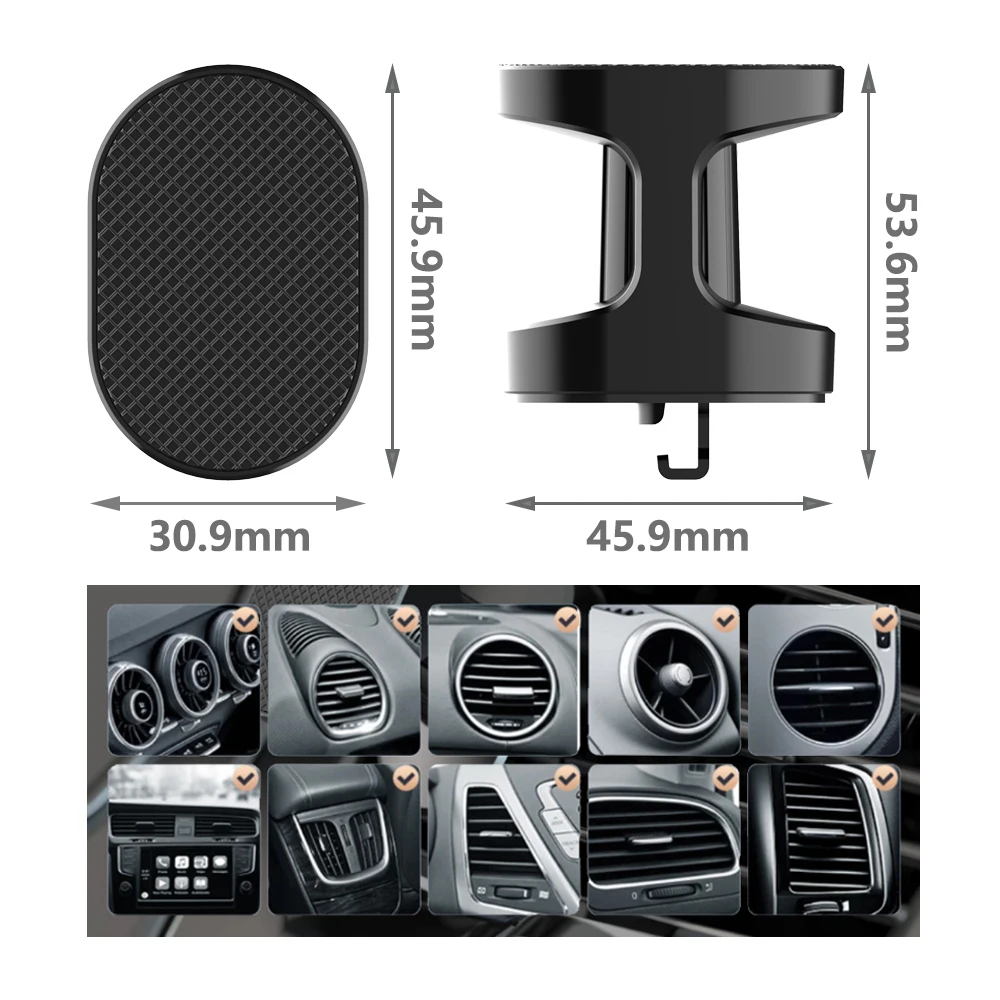 Universal Magnetic Car Air Vent Phone Holder Stand - Adjustable Mobile Mount