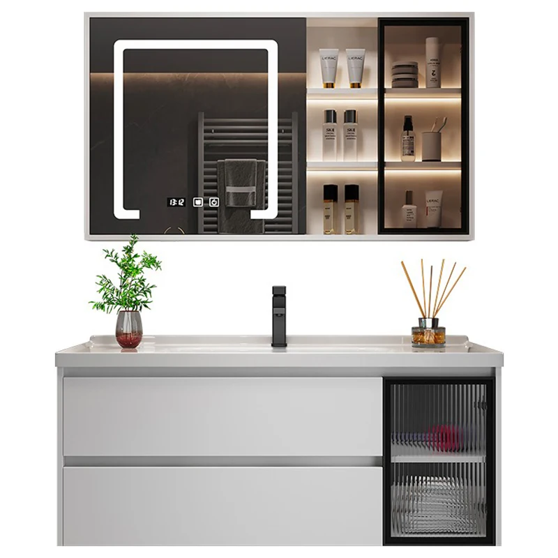 Simple Washbasin Bathroom Vanities Light Luxury Vintage Storage Bathroom Vanities Vanity Mirrors Mobiletto Bagno Home Furniture