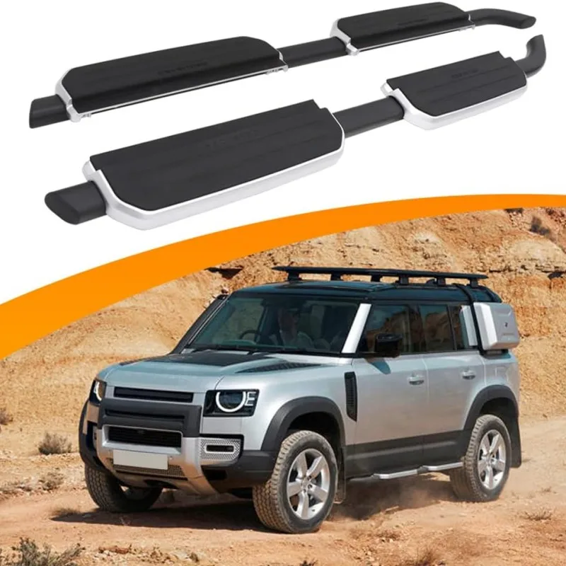 For 2020-2024 Land Rover Defender Running Boards Wear Resist Rail Bars High Load-Bearing Side Step Boards Car Spare Parts