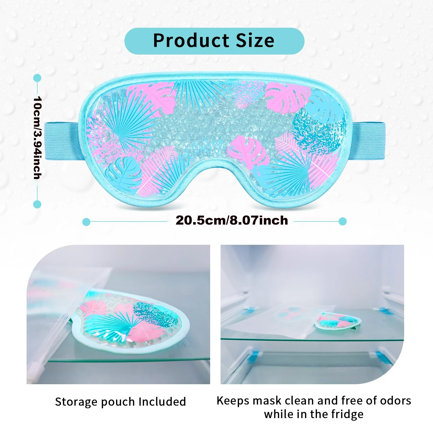 Cooling Eye Mask with Gel Bead Reusable Cold Compress Ice Pack Sleeping Eye Cooling Pad for After Eyelid Surgery Skin Care Tools