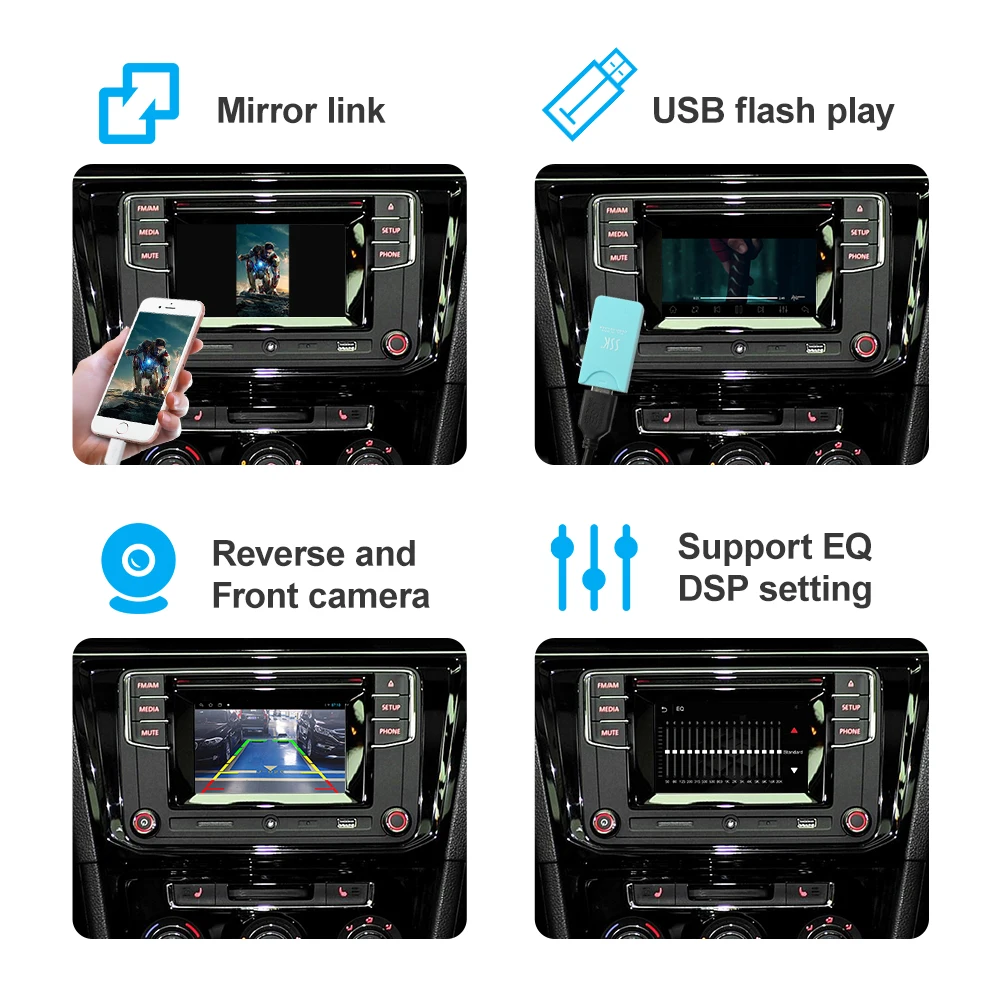 EBILAEN Wireless Carplay For VW Volkswagen Golf 7 Polo Tiguan SEAT Leon Octavia Passat B8 Android Auto Module Box Mirror Link