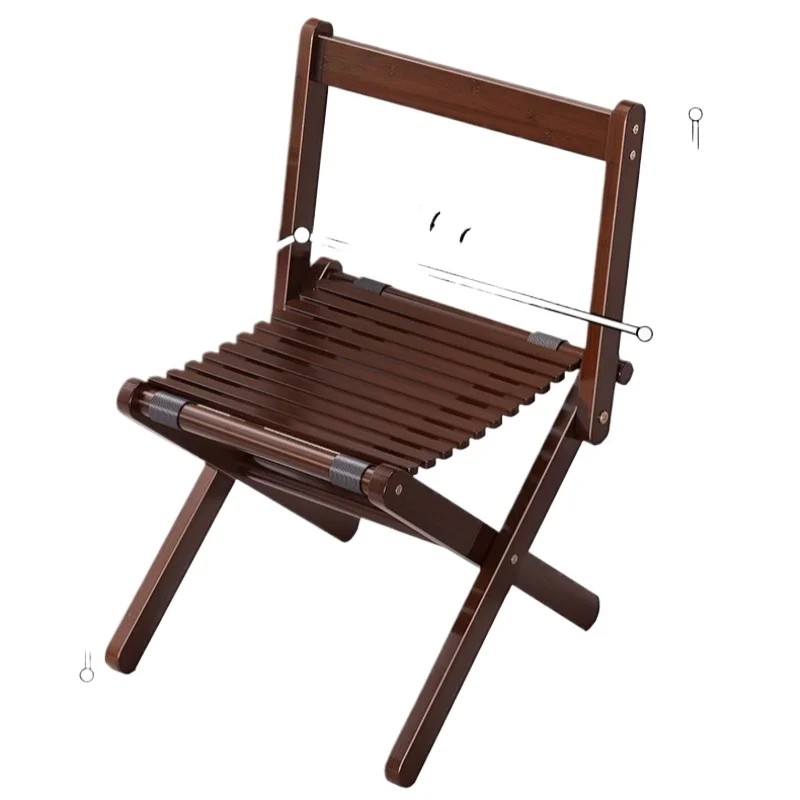 Folding Small Stool Portable Adult Bamboo Thickened Special Mazar Bathroom for The Elderly Travel Ultra-light Children Bench
