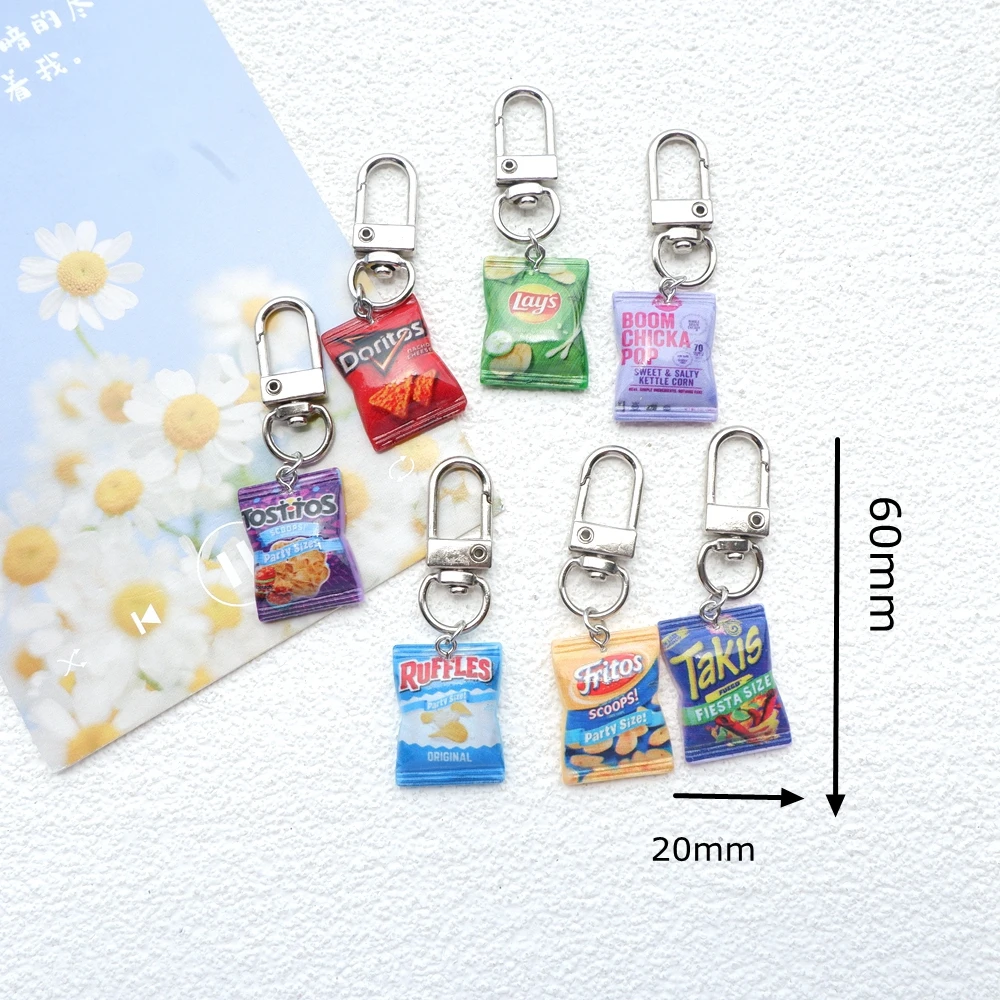 Set of 2 Adorable Snack-Themed Keychain Accessories