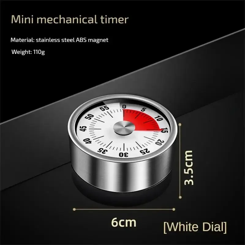 Countdown Reminder Magnetic Mechanical Visual Timers Classroom Baking Clock for Teaching Meeting Kitchen Cooking Baking Working