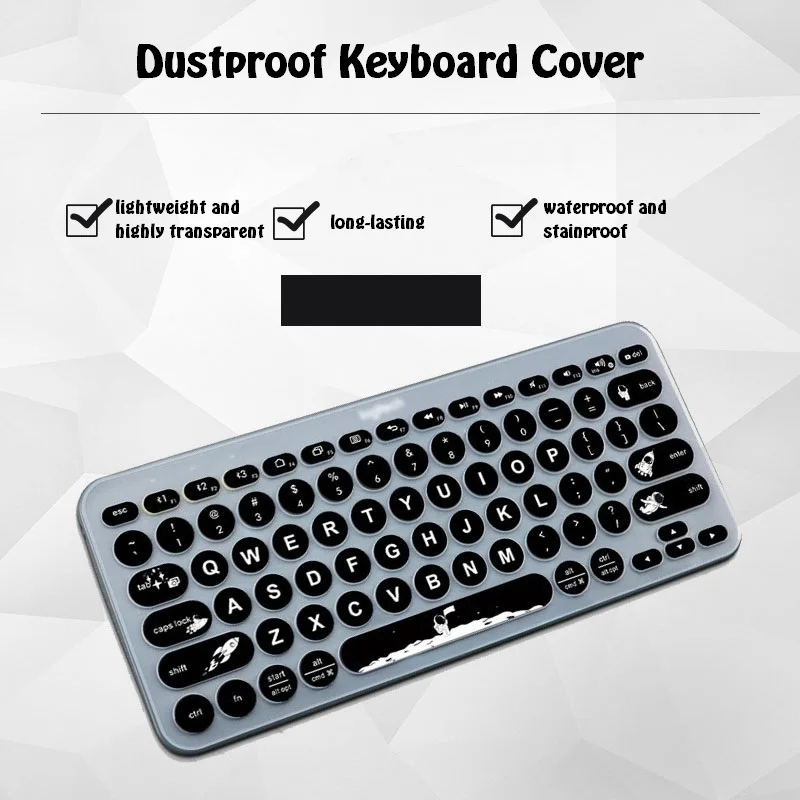 Cover Per Tastiera K380 Colorata Per Logitech K380 Per Logi Wireless Silicone Protector Skin Case Film Tpu Inglese Coreano Trasparente