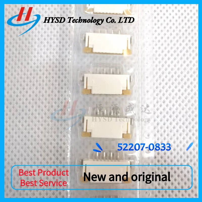 5-100pcs 522070833 52207-0833 1.0mm pitch 8P on contact drawer type FPC connector ffc fpc connector 1 0mm pitch h2 5 drawer down contact type 4p 5p 6p 7p 8p 9p 10p 11p 12p 15p 17p 20p 23p 24p 26p 28p 30p 32p
