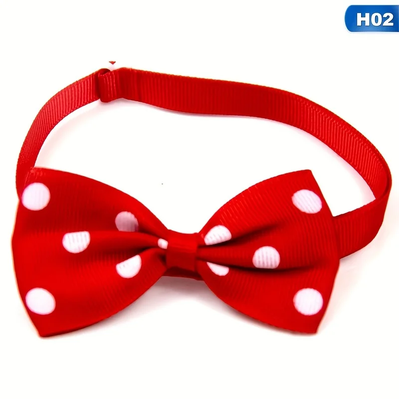 Polka Dot Bow Tie Pet Dog Collars Adjustable Necklace Collar Safety Bow Tie Collars Dog Pet Supplies
