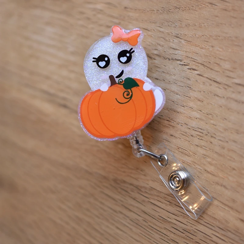 

christmas id badge reel Pumpkin Badge Reel Halloween Badge Reel nurse accessories for work