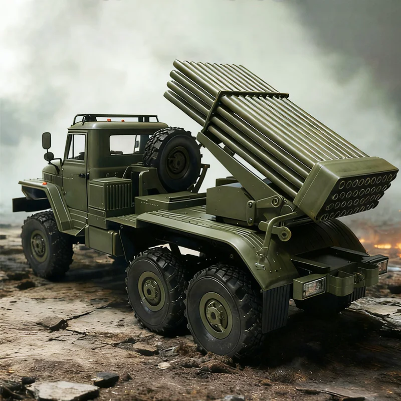 WPL B36-2 Metal Rocket Launcher Pipe Rc Military Truck BM-21 1:16