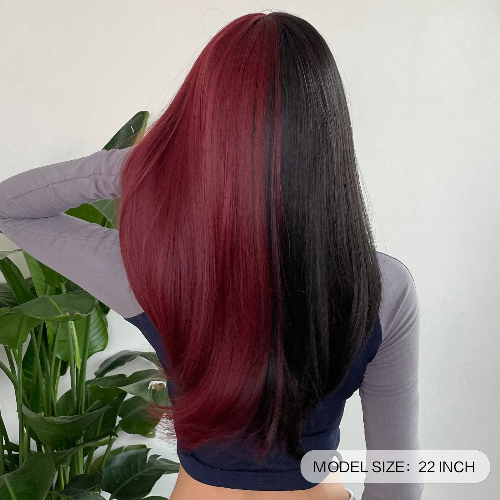 HAIRCUBE Lunghe Parrucche Ondulate Con Bangs Ombre Parrucche Bionde - Foto 5