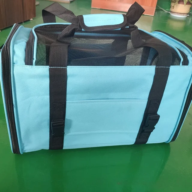 Dog Carrier Bag Soft Side Breathable Backpack Cat Pet Carriers Shoulder Bag Airline Approved Transport For Small Dogs Cats 5