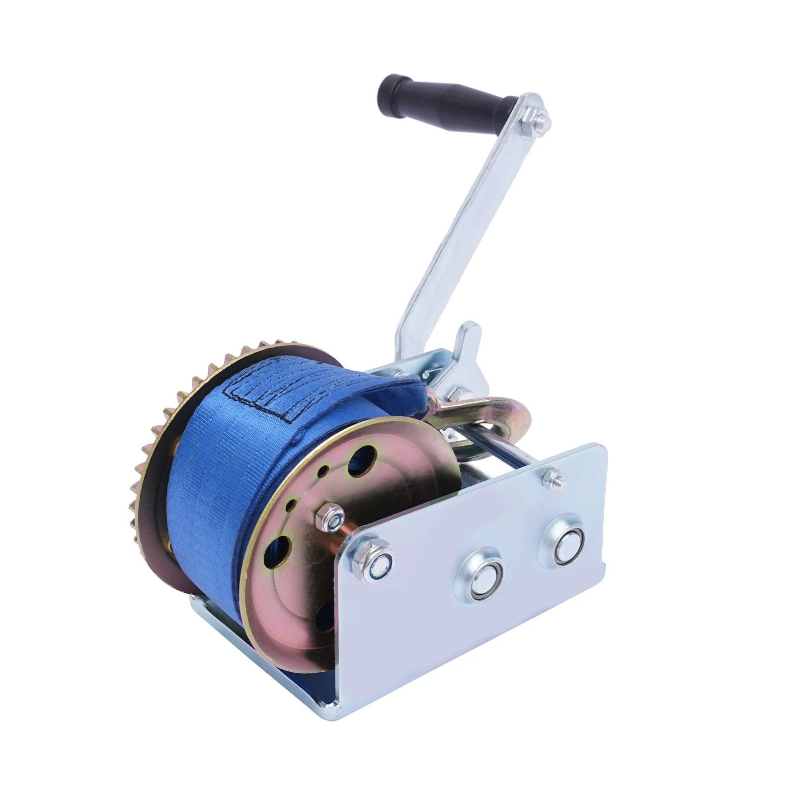 Verricello Manuale Da 3500 LBS - Argano Con Cinghia 10m, 2 Velocità (4:1 E 8:1), Per Cantieri E Trasporti - Foto 2