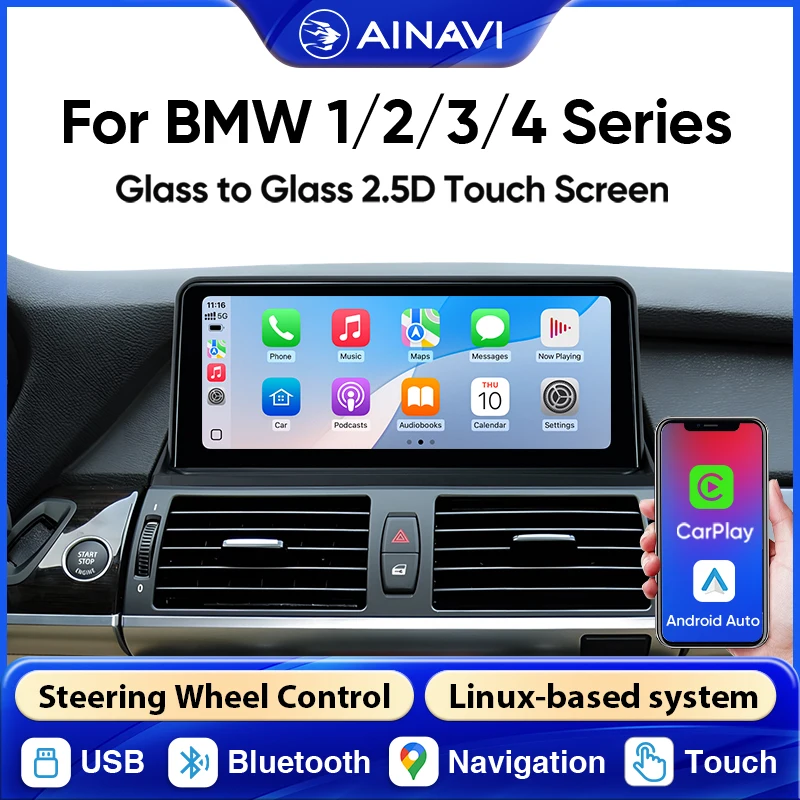 Ainavi Autoradio sans fil CarPlay Android Auto pour BMW Séries 1 2 3 4 F20 F21 F22 F30 F31 F33 F34 F36 NBT Lecteur Multimédia Automobile Intelligent 1 Ainavi Autoradio sans fil CarPlay Android Auto pour BMW Séries 1 2 3 4 F20 F21 F22 F30 F31 F33 F34 F36 NBT Lecteur Multimédia Automobile Intelligent 1