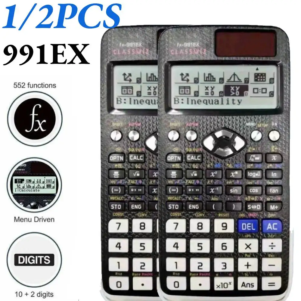 991EX Scientific Calculator For School Student Teachers Solar Battery Power Advanced Scientific Calculator with 696 Functions