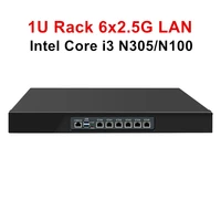 6 x i226-V 2.5G LAN Intel i3 N305 N150 N100 Topton 1U Rack Chassis Mini PC Cabinet Firewall Router Gateway DDR5 MSATA SIM Slot 2