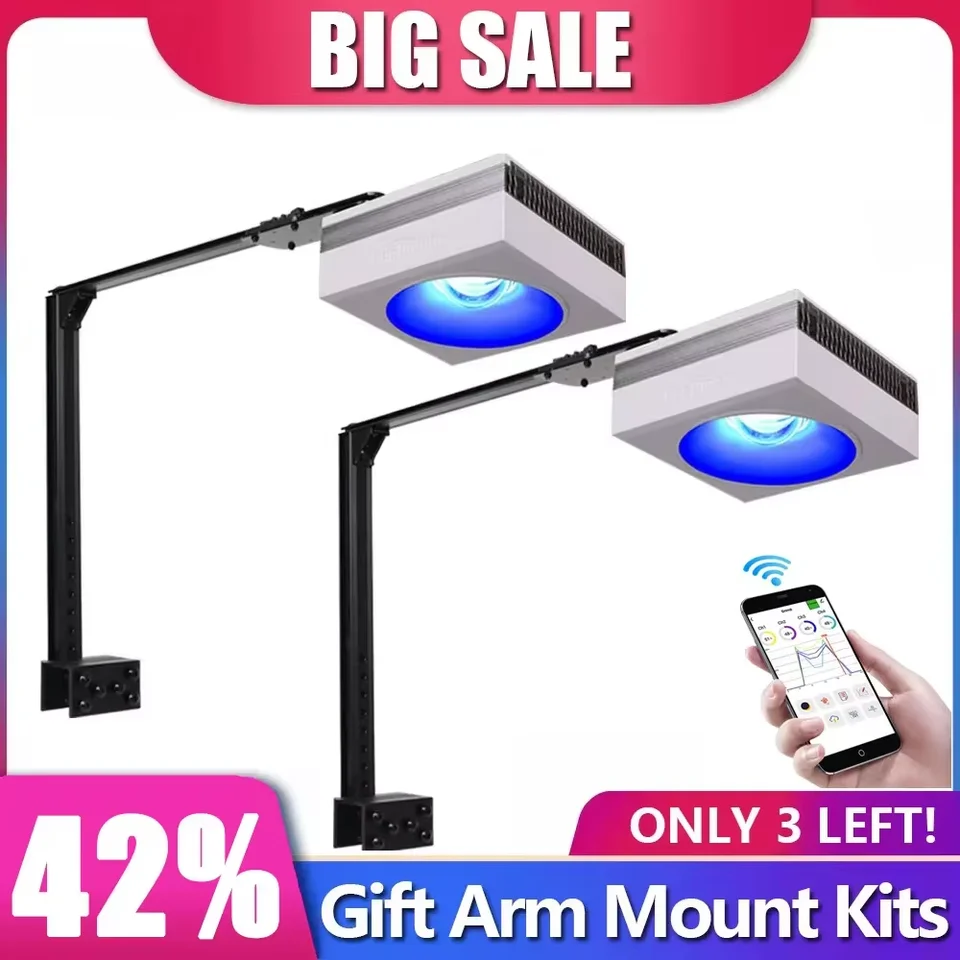 PopBloom-RL90 WiFi LED Aquarium Light 200W, Reef Marine Aquarium