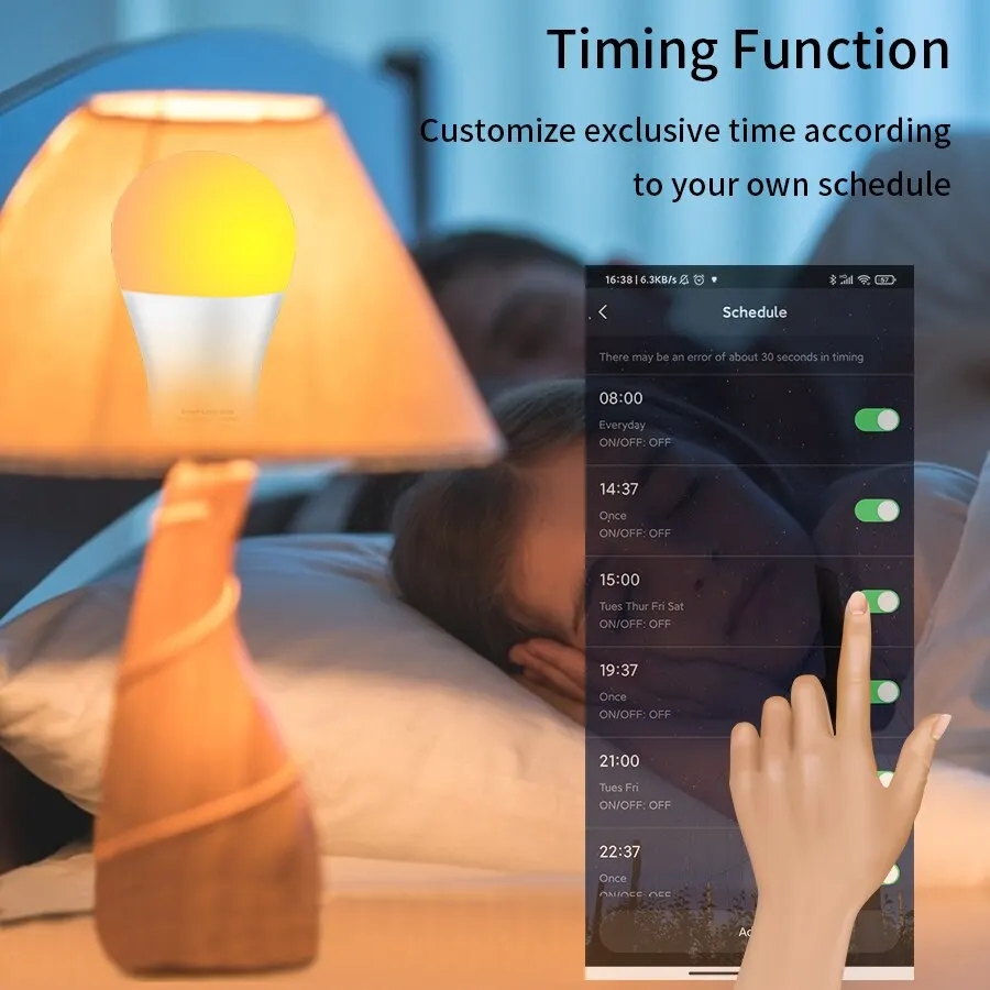 WiFi Smart LED Bulb - Dimmable RGB+CW+WW Lighting