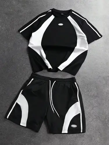 2026 Summer New Men's Short-Sleeved Shorts Set with 3D Pattern Printing - Street Casual Fashion Comfortable and Stylish - Image 5