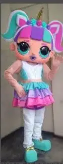 New Adult Halloween Christmas Girl Mascotte Fancy Cartoon Mascot Costume Peluche Fancy Dress Mascot Costume