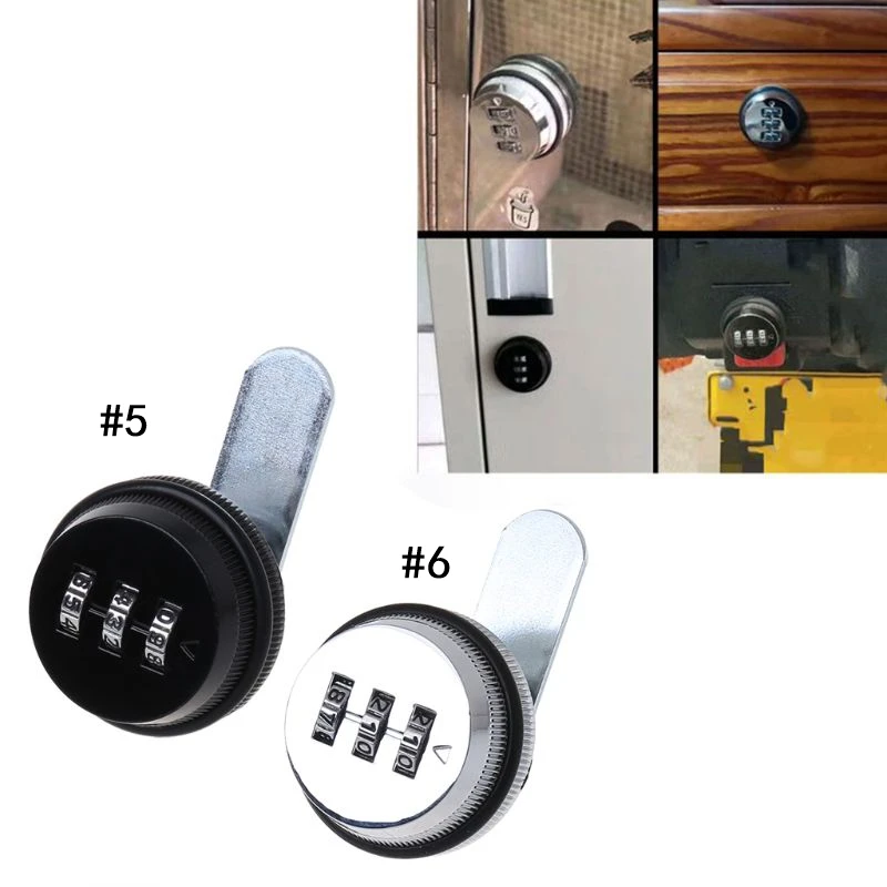 3-Digit combination locks zinc alloy password drawer cabinet security cam lock